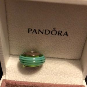 Green Swirl Glass Pandora Charm
